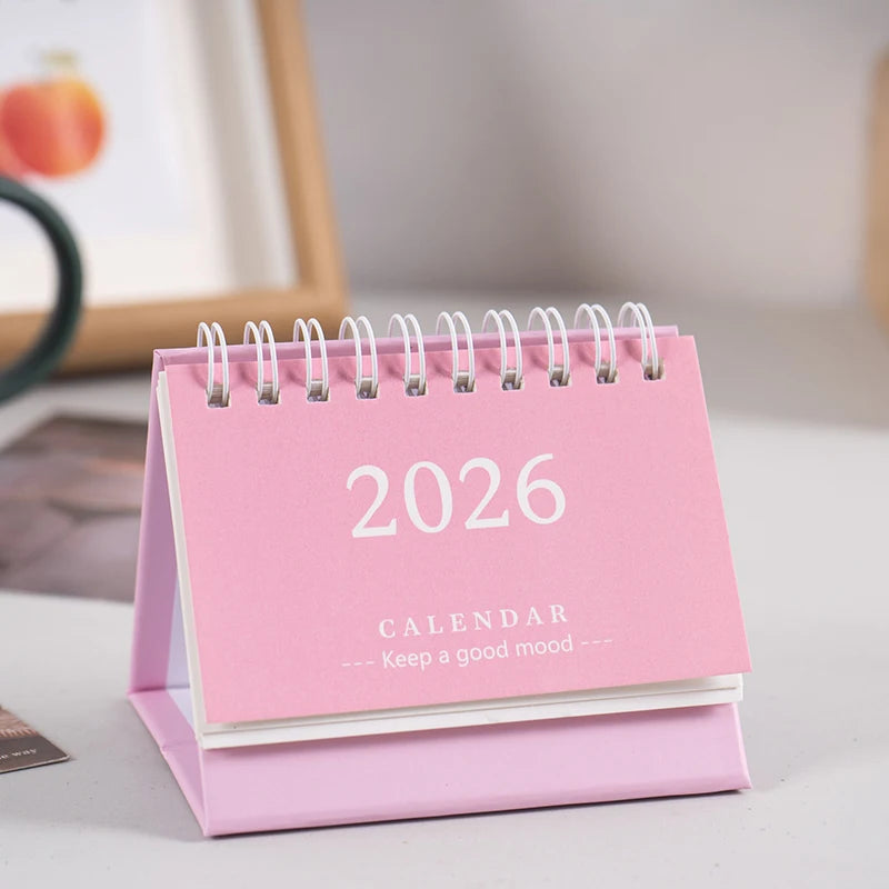 2026 Mini Desk Calendar Desktop Notepad Ornament Cute Simple Calendar,Christmas New Year Gift, Daily Planner Table Calendar