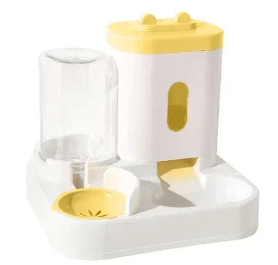 Qq-Cat Feeder And Water Dispenser Self-Feeding Kitten Food Feeder Large Capacity Cat Food Dispenser Multifunctional Pet Food