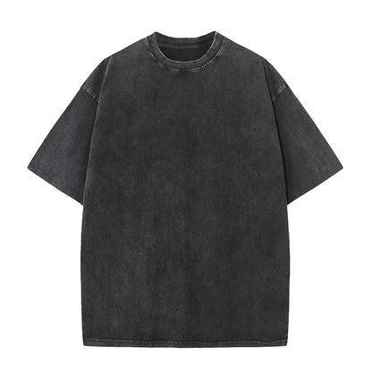 100% Cotton T-shirt Custom Logo Street Trend Short Sleeve T-shirt Embroidery Design European American Size Tops Printing Pattern