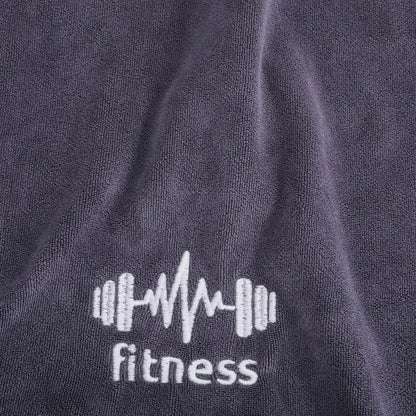 Grey Unisex High-Absorbency Quick-Dry Gym Towel | Sweat-Enhanced Sports Mat for Basketball, Running & Fitness Workouts