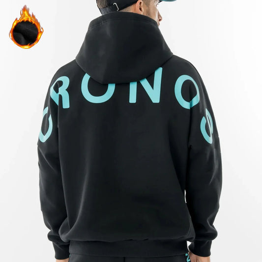 CRONOS Print Man Hoodie Warm Fleece Sweatshirts Loose Hoodies High Quality Cotton Sports Casual Tops Streetwear Fitness Pullover