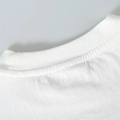T-shirt men's street clothing Japanese cartoon pattern T-shirt neutral casual white cotton Women T-shirt top