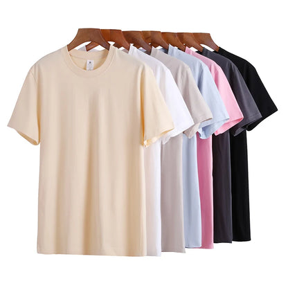 Men's Oversized T-Shirt - Cotton Round Neck Summer Casual Tee | Breathable Short Sleeve