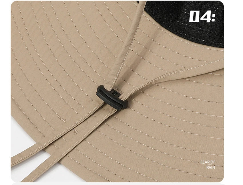 Wide Brim Sun Hat – Western Style Fishing & Hiking Hat with UV Protection