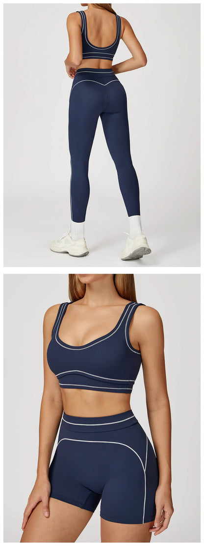 Yoga Suit 2PCS Women Tracksuits Sports Outfits Gym Clothes Running Sports Bra Suits Female Workout Yoga Clothes Athletic Wear