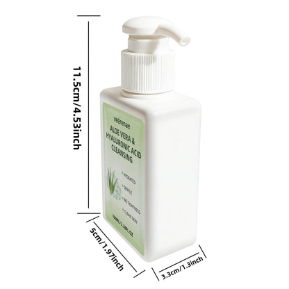 ALOE VERA HYALURONIC ACID CLEANSING | Gentle Deep Pore Moisturizing Face Wash | All Skin Types | Daily Morning & Night Use