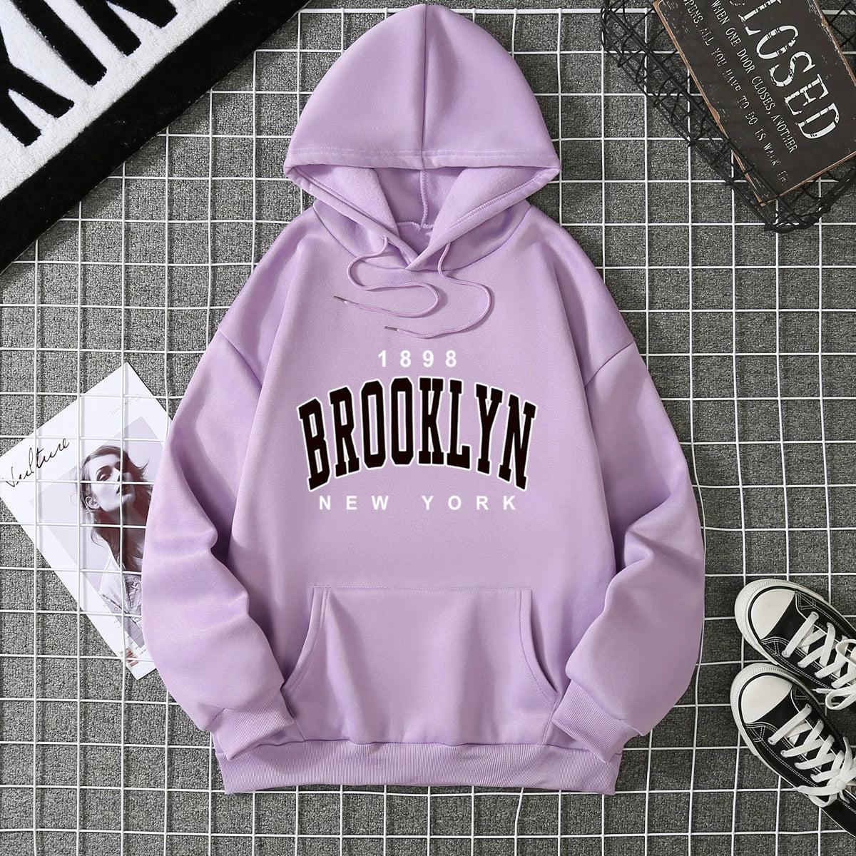 2025 Winter New Women's Hoodie High Street Unisex style Double Pockets Sweatshirts Outerwear Plus-Size Women's Clothing CYXX227