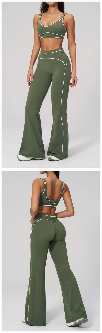 Yoga Suit 2PCS Women Tracksuits Sports Outfits Gym Clothes Running Sports Bra Suits Female Workout Yoga Clothes Athletic Wear