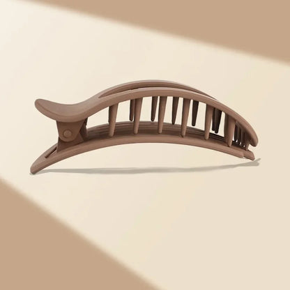 Fashion Oval Hair Claw Clip for Women New Design Leopard Matte Curved Flat Styling Barrettes Acrylic Lying Down Hair Accessories