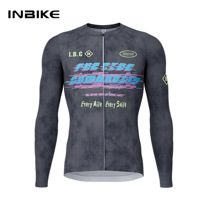 Men's Cycling Jersey Set - Quick Dry Long Sleeve Jersey & Mountain Bike Bib Shorts