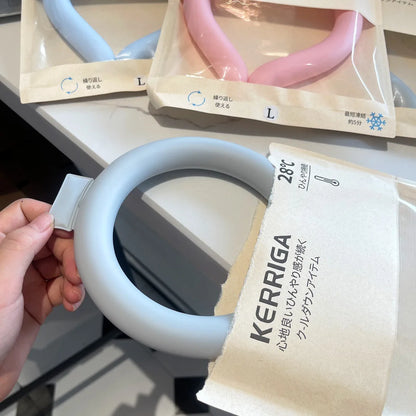 Summer Neck Cooling Tube Reusable Portable Ice Neck Cooler Ring Soft Silicone Cold Neck Wrap For Heat Relief And Outdoor Activit