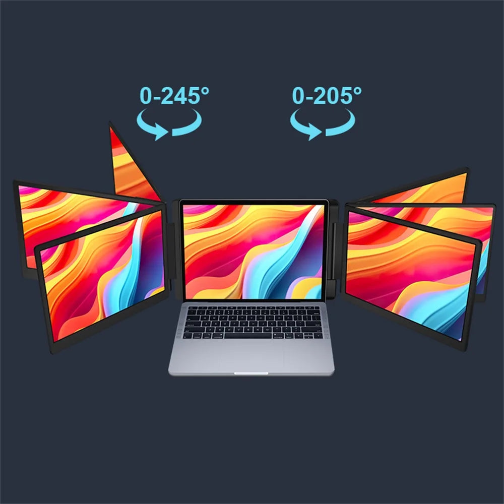 Portable Gaming Monitor - 16 Inch IPS Panel LCD Display With Swivel Bracket