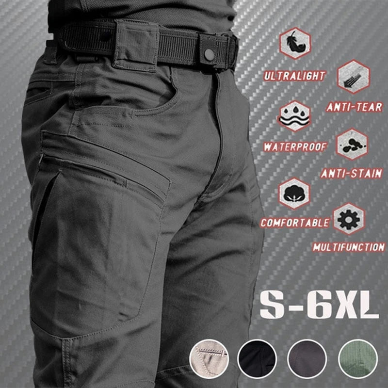 2024 City Tactical Pants Men  Cargo Trousers Multi-pocket Waterproof Pant Casual Outdoor Training Overalls Clothing Hiking