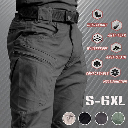 2024 City Tactical Pants Men  Cargo Trousers Multi-pocket Waterproof Pant Casual Outdoor Training Overalls Clothing Hiking