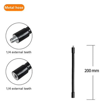 Flexible Metal Tube Rod Monopod Selfie Stick Stands With 1/4inch Screws Ball Head Extension Arm For Camera Phone Tripod