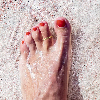 14K Gold Plated Toe Rings for Women Adjustable Toe Ring Open Band Toe Ring Summer Beach Foot Jewelry Gift