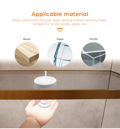 Motion Touch Sensor LED Lights Wireless Light Penetrable Wood Aluminum Bar Light Cabinet Wardrobe Lamp Backlight For Kitchen
