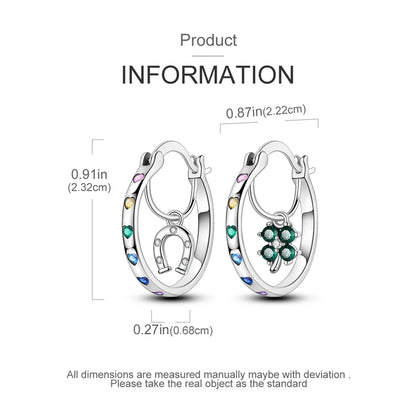 Sterling Silver Hoop Earrings – Zirconium Star Drop Style For Women’s Anniversary Jewelry Gift