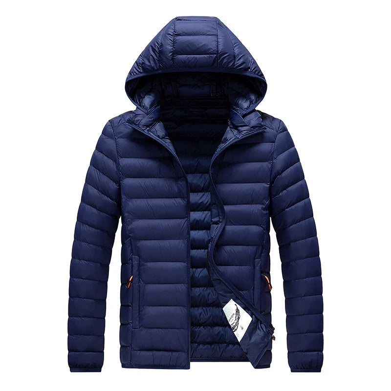 8XL Men New Autumn Winter Warm Waterproof Parkas Jacket Coat Mens Hooded Casual Outwear Detachable Hat Outfits Parkas Coat Male