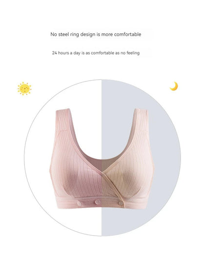 1-2PCS Women's Summer Cotton Thin Clustering Non-sagging Front-buckle Bra Comfortable Traceless Vest-style Women's Underwear