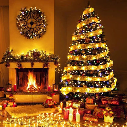 Christmas Fairy Light Ribbon - DIY Tree Ornaments for Home Decor - ZOOMNSTORE
