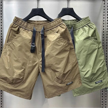 Men's Work Shorts - Large Pocket Elastic Waistband Summer Casual Loose Fit