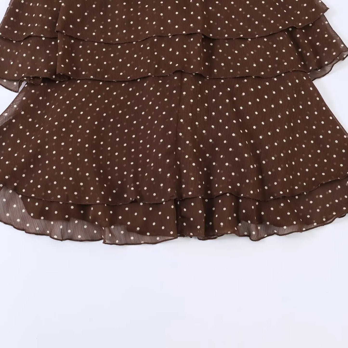 Women's New Summer Dress 2026 Fashion Neck Cascading Elegant Youth Ball Party Dresses Chic Polka-dot Mini Comfortable Dress