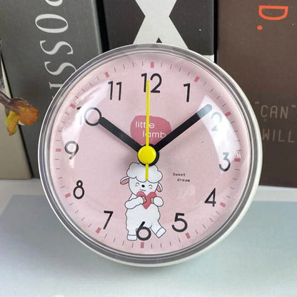 Mini Waterproof Wall Clock - Anti-Fog Quartz Clock for Bathroom and Kitchen