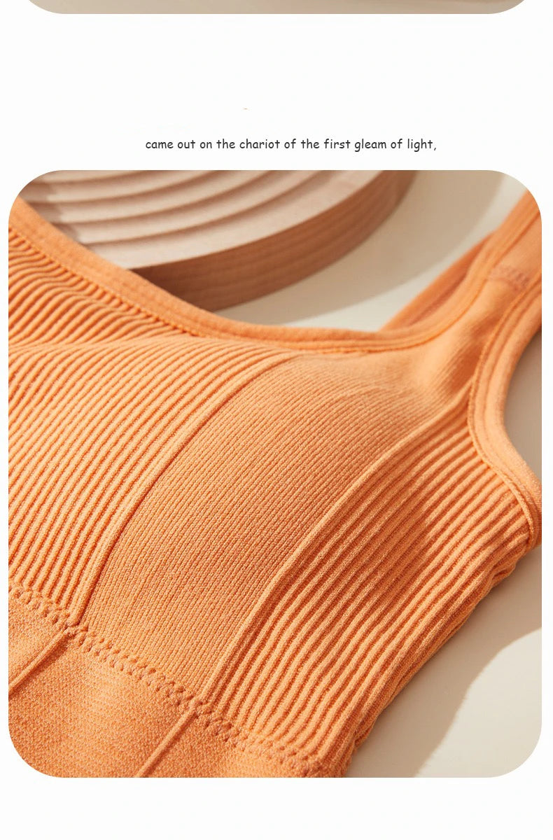 1pcs Women Breathable Sports Bra Female Fitness Top Seamless Yoga Bra Shockproof Crop Top Push Up Sport Bra Lady Gym Workout Top