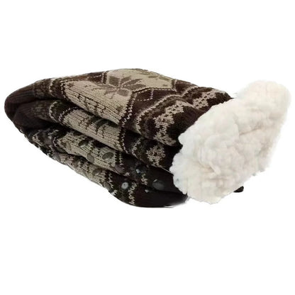 Mens Fluffy Thermal Winter Socks - Soft Non-Slip Fuzzy Floor Socks - ZOOMNSTORE