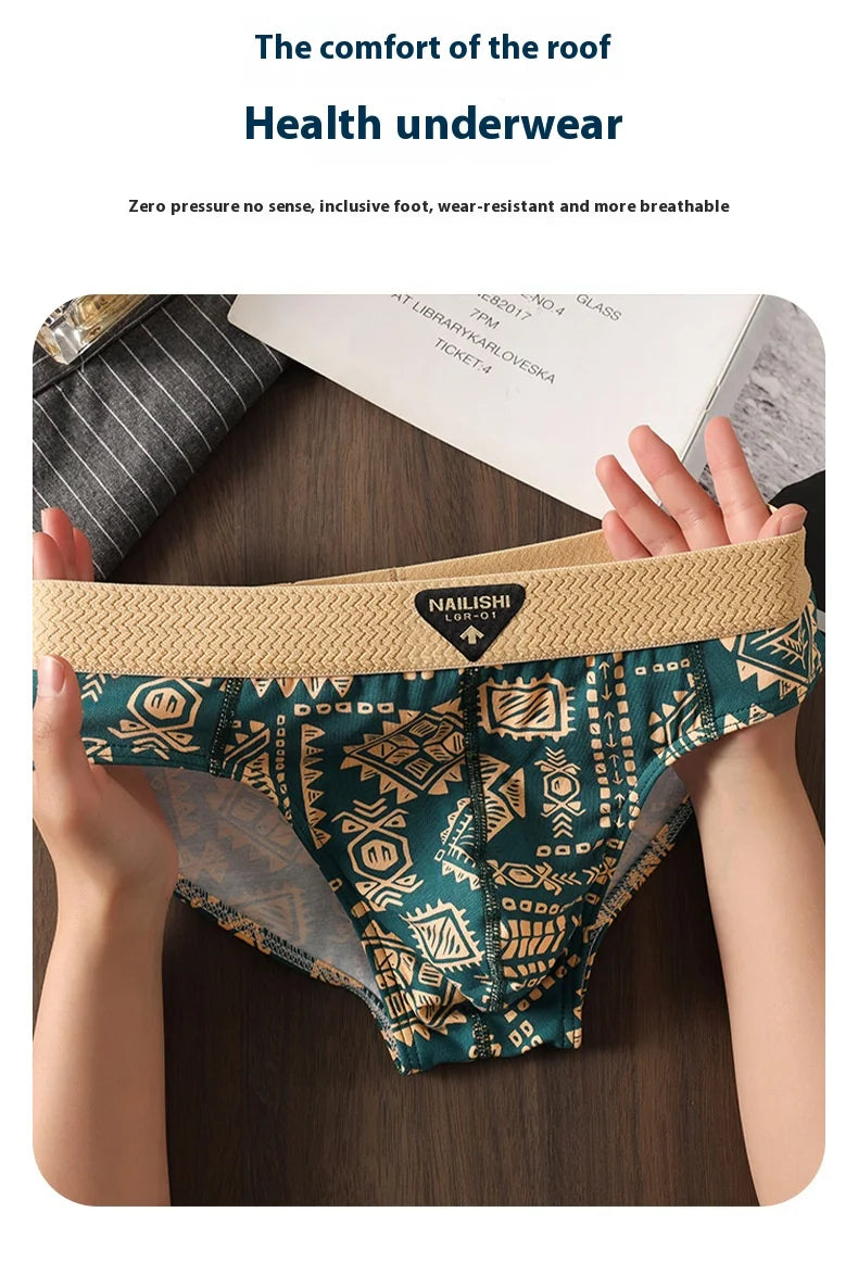 New Men's Triangle Underpants Fine Cotton Sexy Comfortable Underpants Teenage Underpants Boys Triangle Underpants Head Shorts