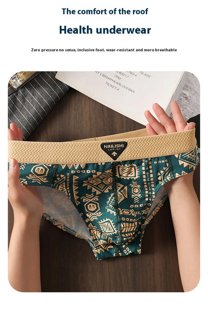 New Men's Triangle Underpants Fine Cotton Sexy Comfortable Underpants Teenage Underpants Boys Triangle Underpants Head Shorts