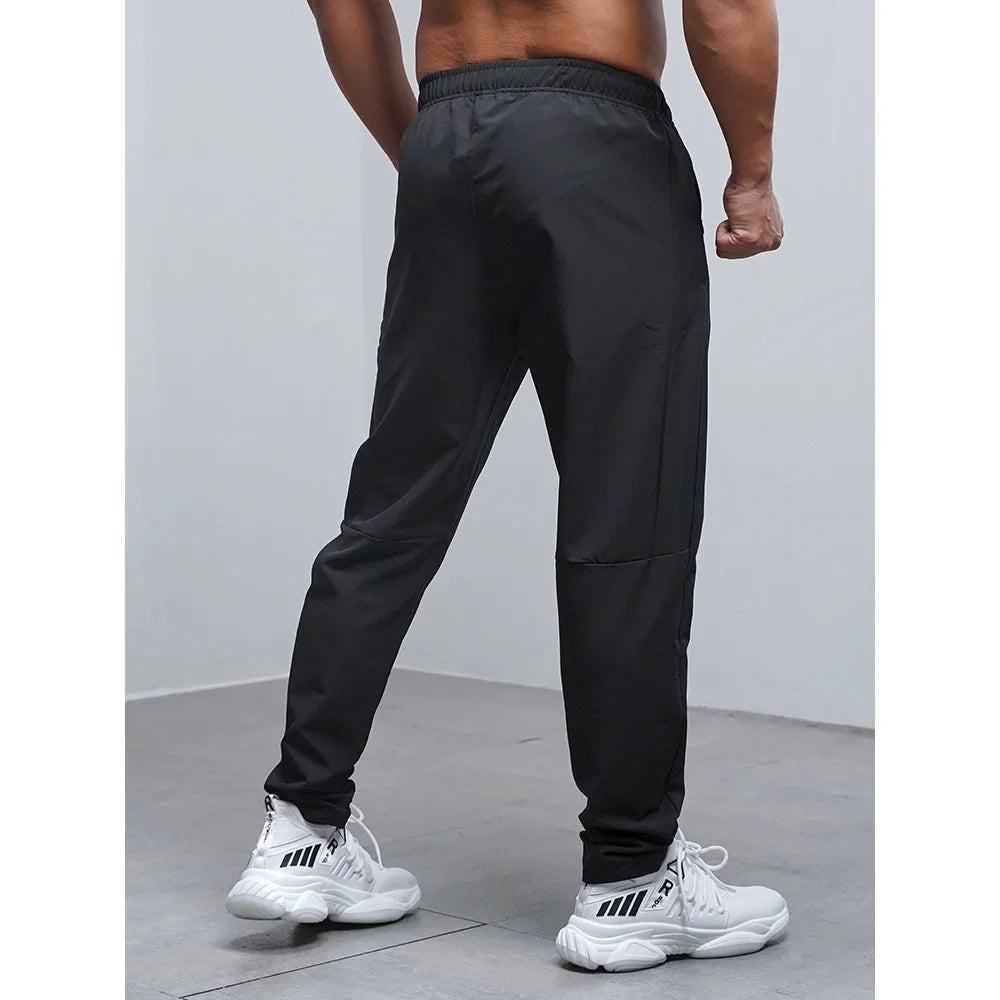 Men's Running Pants - Breathable Waterproof Sweatpants With Elastic Waist & Zip Pocket