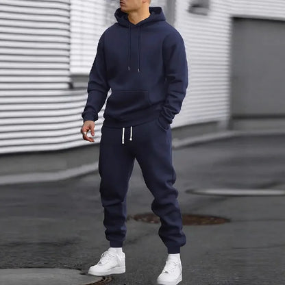 2026 popular two-piece men's sportswear jogging suit sportswear hooded sweatshirt zipper sweatshirt autumn and winter clothing