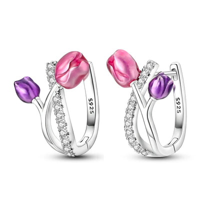 Sterling Silver Hoop Earrings – Zirconium Star Drop Style For Women’s Anniversary Jewelry Gift