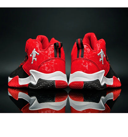 Children Basketball Shoes for Boys Girls Kids Teenagers Breathable Non-slip Lace Up Indoor Outdoor Training Sneakers Tennis Shoe