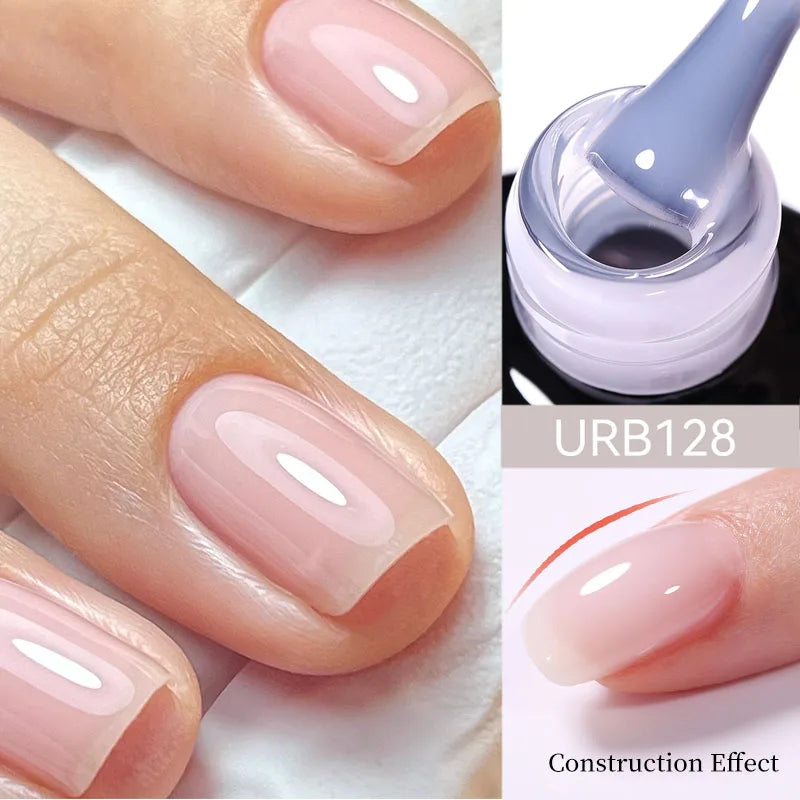 Nude Crystal Rubber Base Gel - 7ml Semi-Permanent Soak Off UV LED Nail Varnish