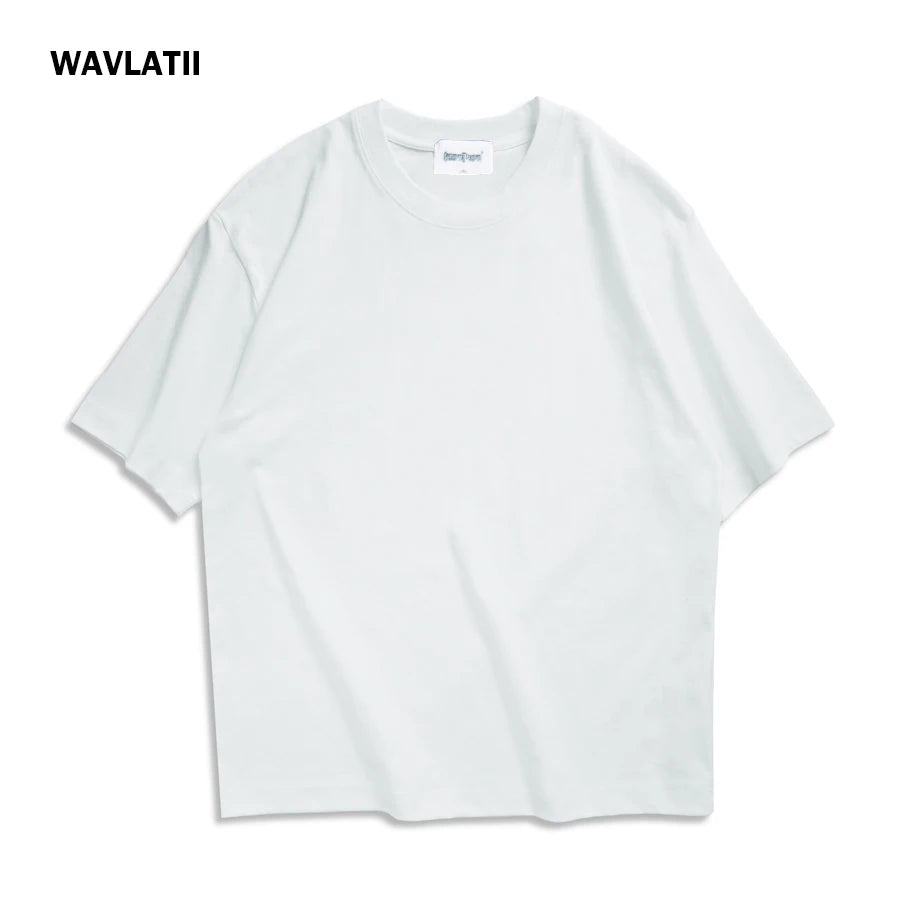 WAVLATII Oversized White Black T shirt for Women Fashion Female Casual Plus Size Tees Lady Summer Streetwear Tops WT2599