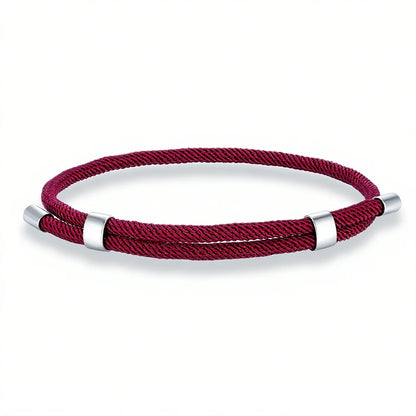 MKENDN Simple Style Men Women Bracelet 3mm Durable Marine Rope With Polished Steel Closure Jewelry Summer Beach Gifts