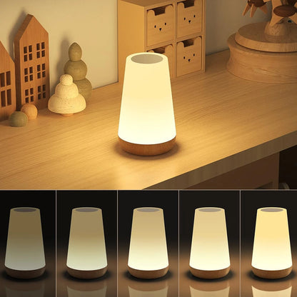 RGB Color Changing Touch Lamp - Dimmable Portable USB Rechargeable Night Light - ZOOMNSTORE