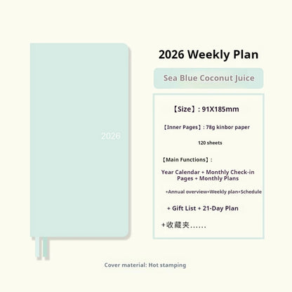2026 Weekly Planner - Pocket Size Notebook | Week Plan Notepad & Daily Writing Book