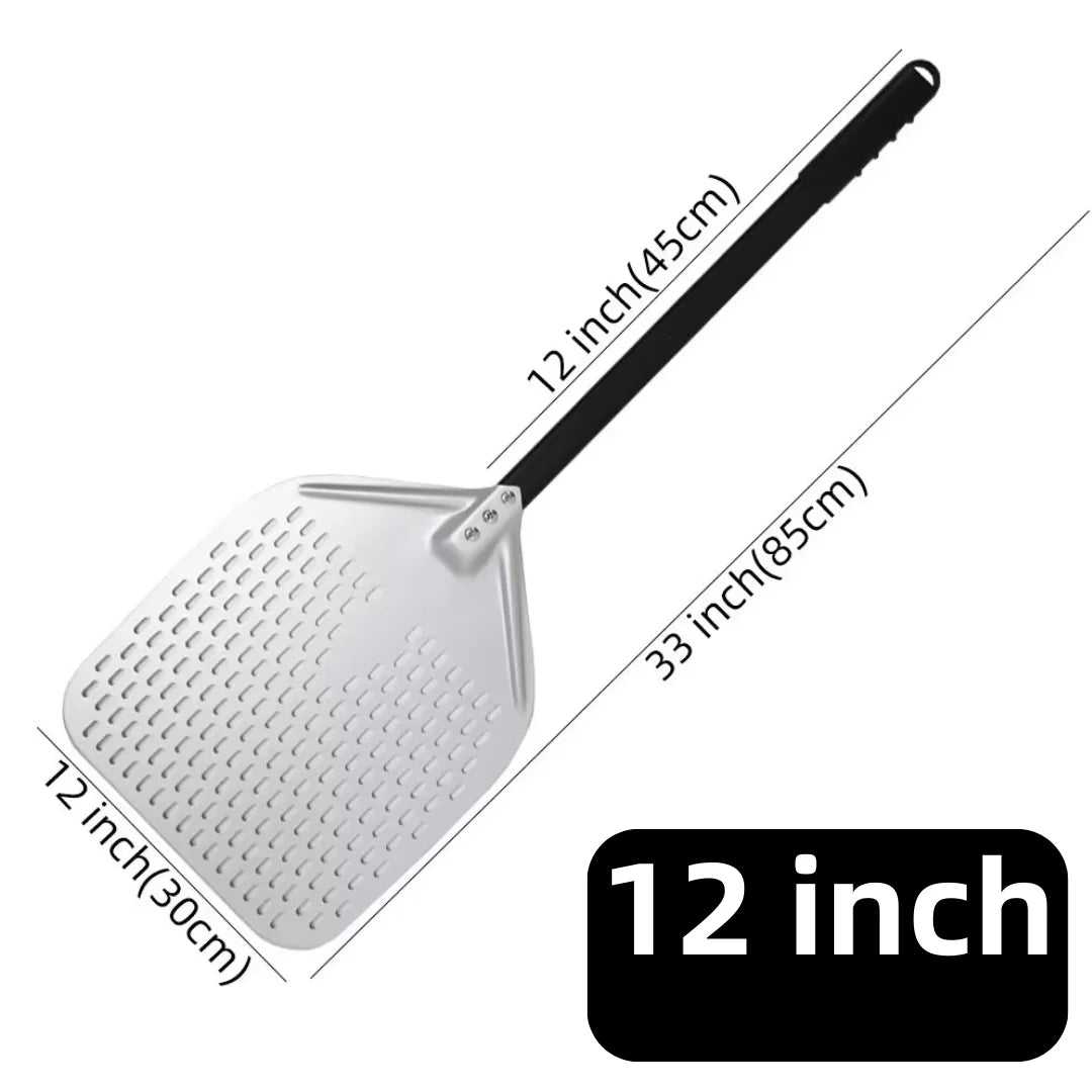 Pizza Perforated Shovel Paddle - ShortLong Handle Baking Tool for Oven