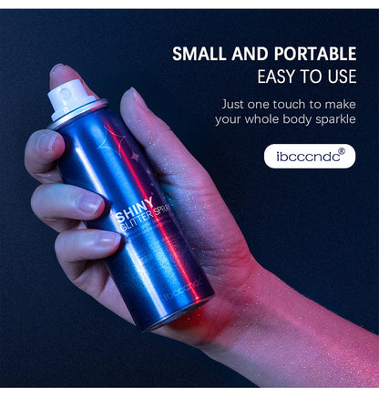 Makeup Glitter Spray Instantly Enhancing Radiance Emit Charming Radiance Quick Drying Brightening Waterproof Party Glitter Spray