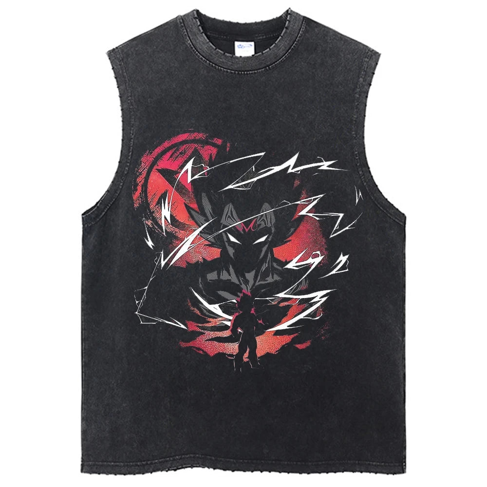 Dragon Ball Anime GYM Sleeveless Tshirt Vintage Sports Tank Tops Streetwear Sleeveless Graphic Harajuku Cotton Vest T-Shirts