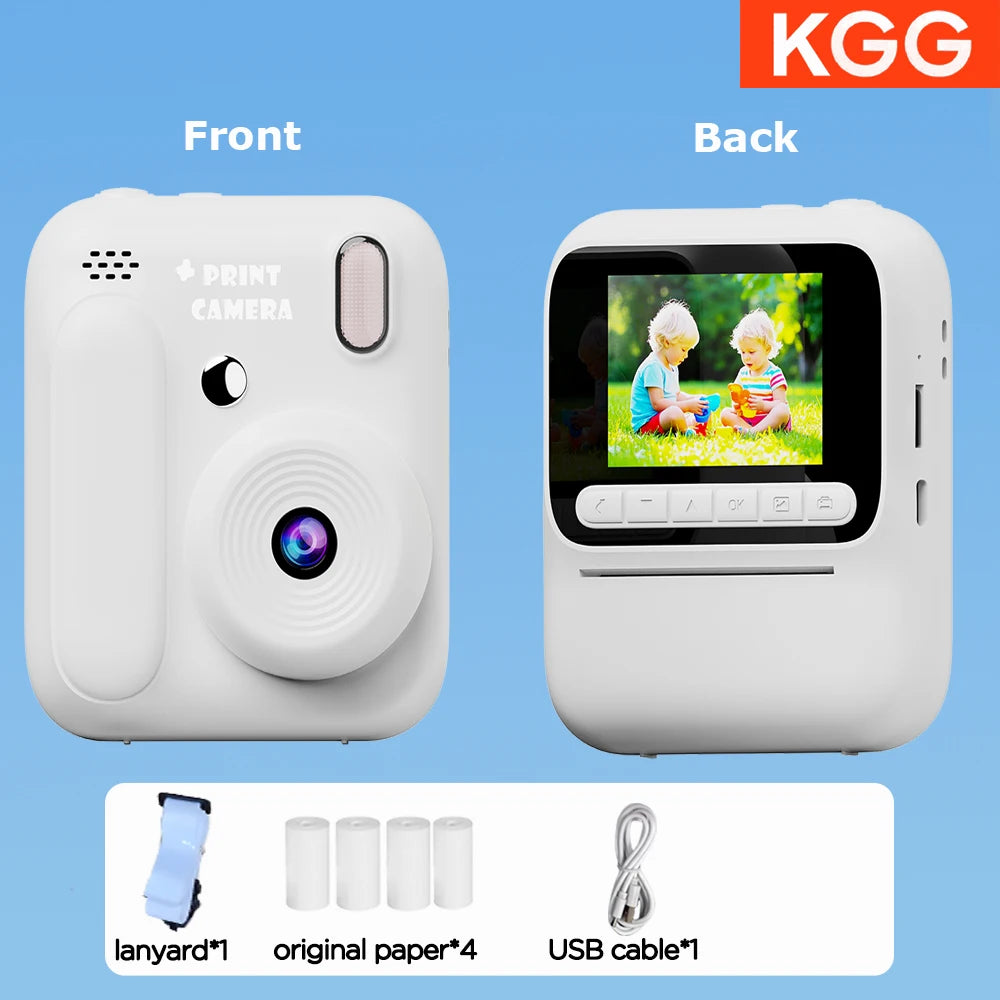 Kids Instant Camera - 32GB Digital Color Printing Camera With 1080P Video & Thermal Print