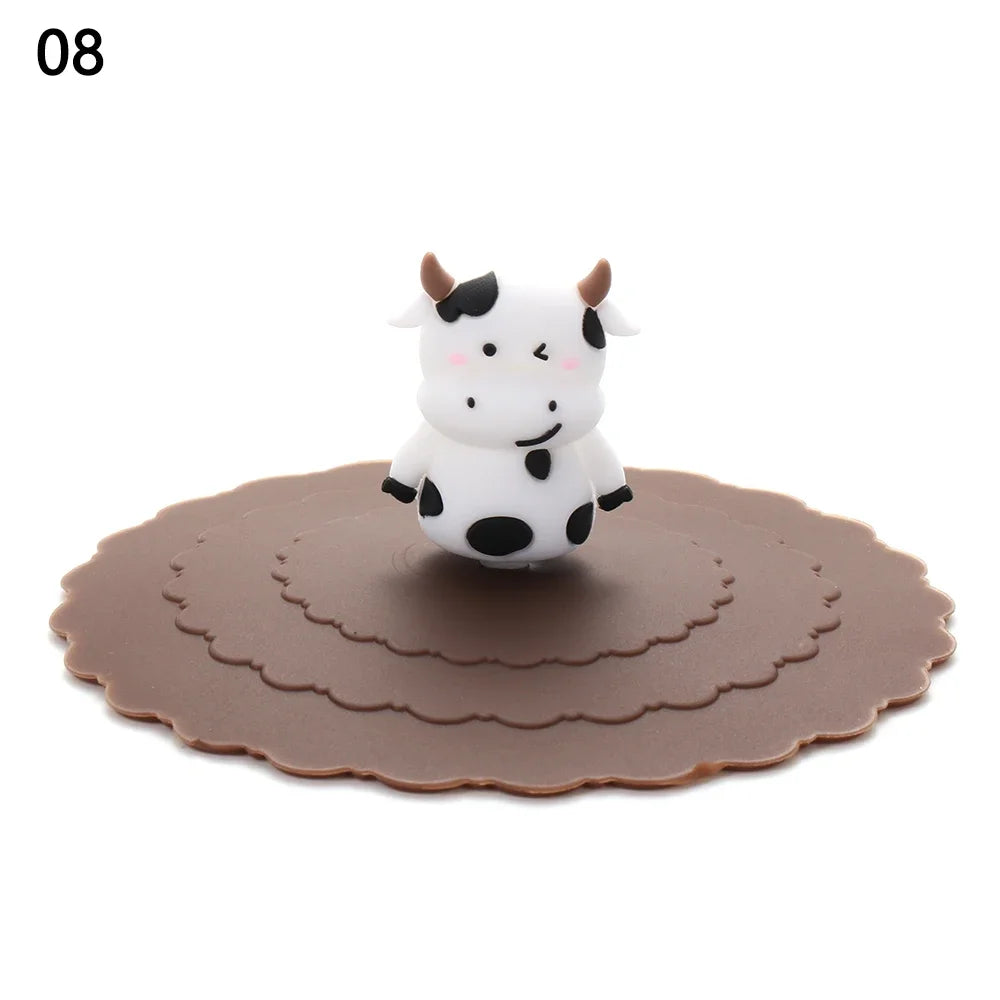 Silicone Cup Lids – Cute 10cm Leakproof Heat-Resistant Mug Covers