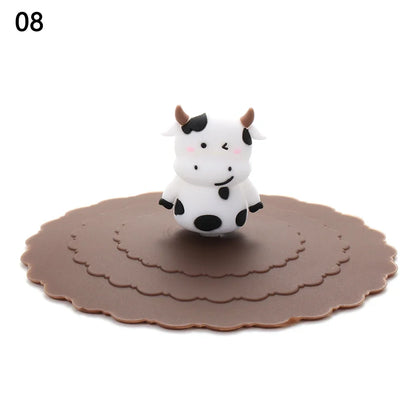Silicone Cup Lids – Cute 10cm Leakproof Heat-Resistant Mug Covers