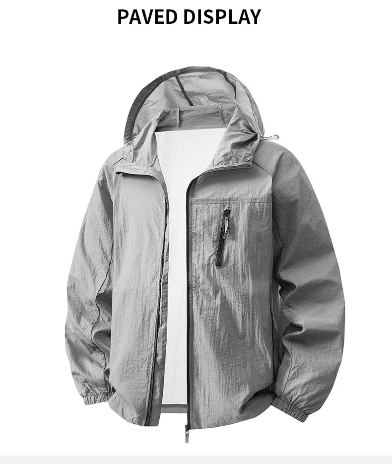 LNGXO Women's Men's Sun Protective Jackets Camping Mountaineering Hiking Outdoor Sports Windbreaker Summer Lightweight Coat
