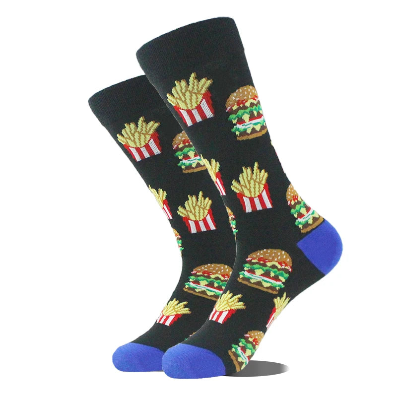 Funny Alien Shark Cotton Socks - Unisex Novelty Crew Socks