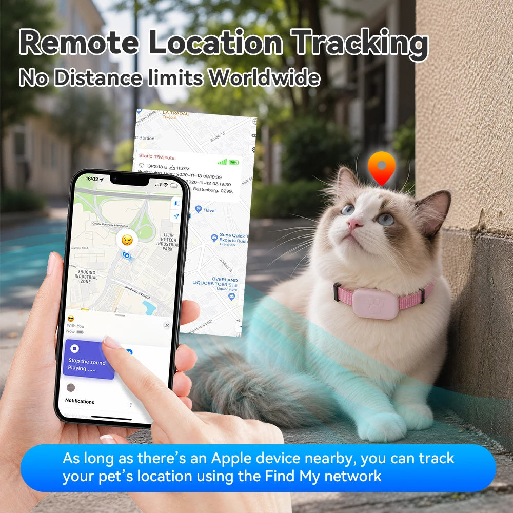 Pet Trackers and Electronics Remote GPS Tracker Waterproof Anti-Lost Collar for IOS/Android Dog Cat Movement Global Locator